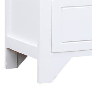 Weißer TV-Schrank Paulownia Massivholz 108cm