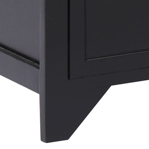 Schwarzer TV-Schrank Paulownia Massivholz 108 cm