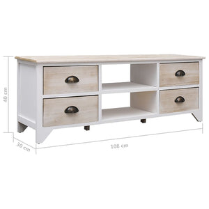 TV-Schrank Massivholz Paulownia 108 cm