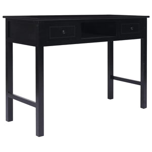 Schreibtisch Schwarz Massivholz 108x45 cm