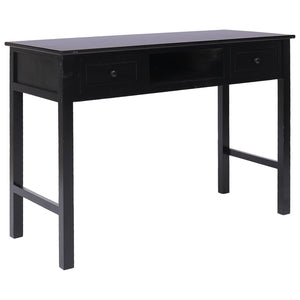 Schreibtisch Schwarz Massivholz 108x45 cm