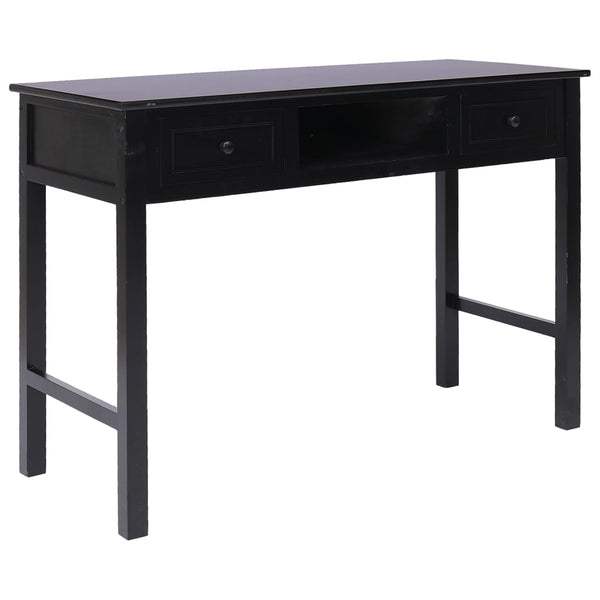Schreibtisch Schwarz Massivholz 108x45 cm