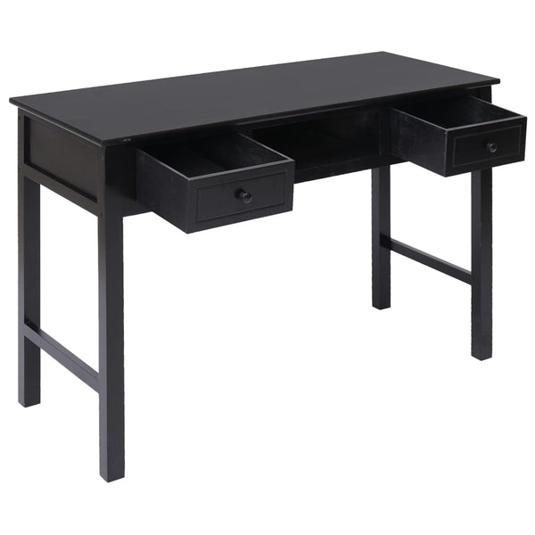 Schreibtisch Schwarz Massivholz 108x45 cm