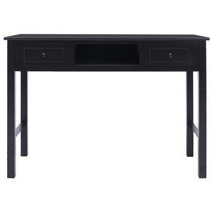 Schreibtisch Schwarz Massivholz 108x45 cm