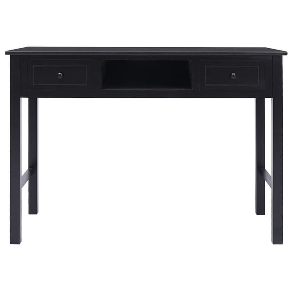 Schreibtisch Schwarz Massivholz 108x45 cm