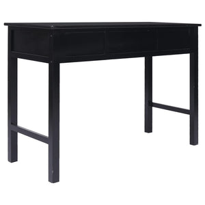 Schreibtisch Schwarz Massivholz 108x45 cm