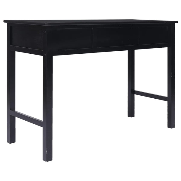 Schreibtisch Schwarz Massivholz 108x45 cm