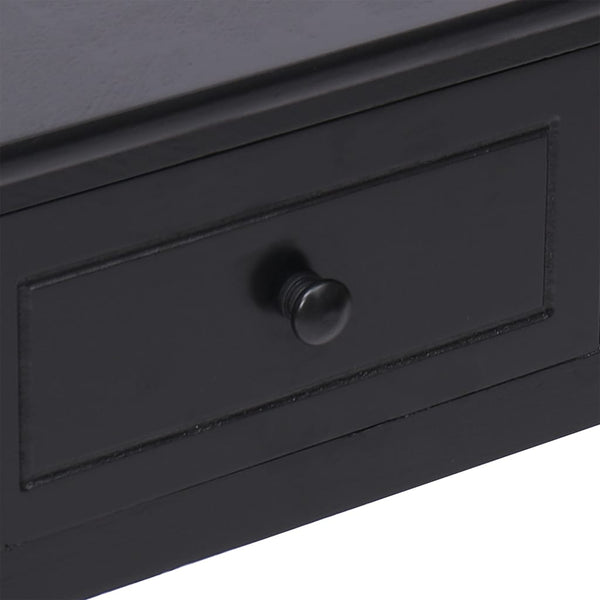 Schreibtisch Schwarz Massivholz 108x45 cm