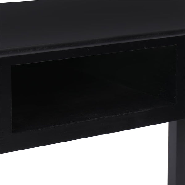 Schreibtisch Schwarz Massivholz 108x45 cm