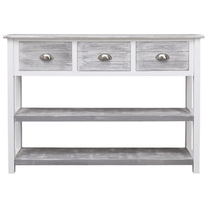 Antik-Graues Sideboard aus Paulowniaholz, 108 cm