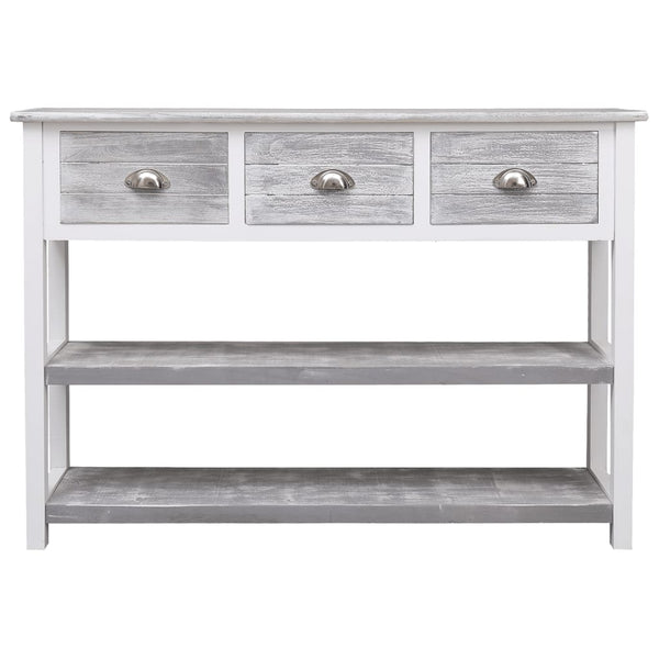 Antik-Graues Sideboard aus Paulowniaholz, 108 cm