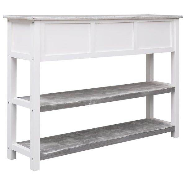 Antik-Graues Sideboard aus Paulowniaholz, 108 cm