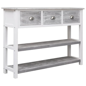 Antik-Graues Sideboard aus Paulowniaholz, 108 cm