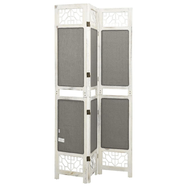 Grauer 3-tlg. Raumteiler 105x165 cm