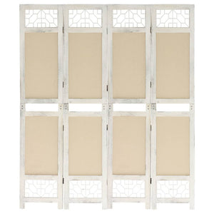 Creme Raumteiler 4-teilig 140x165 cm