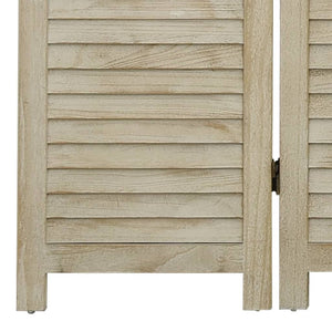 6-teiliger Raumteiler aus Paulownia Holz 210x165 cm
