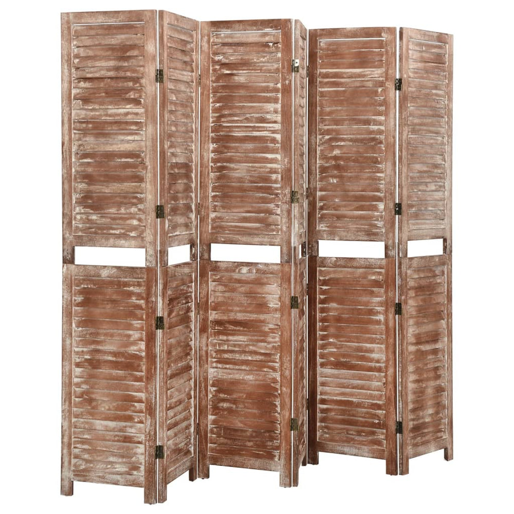 Raumteiler Braun 210x165 cm Massivholz