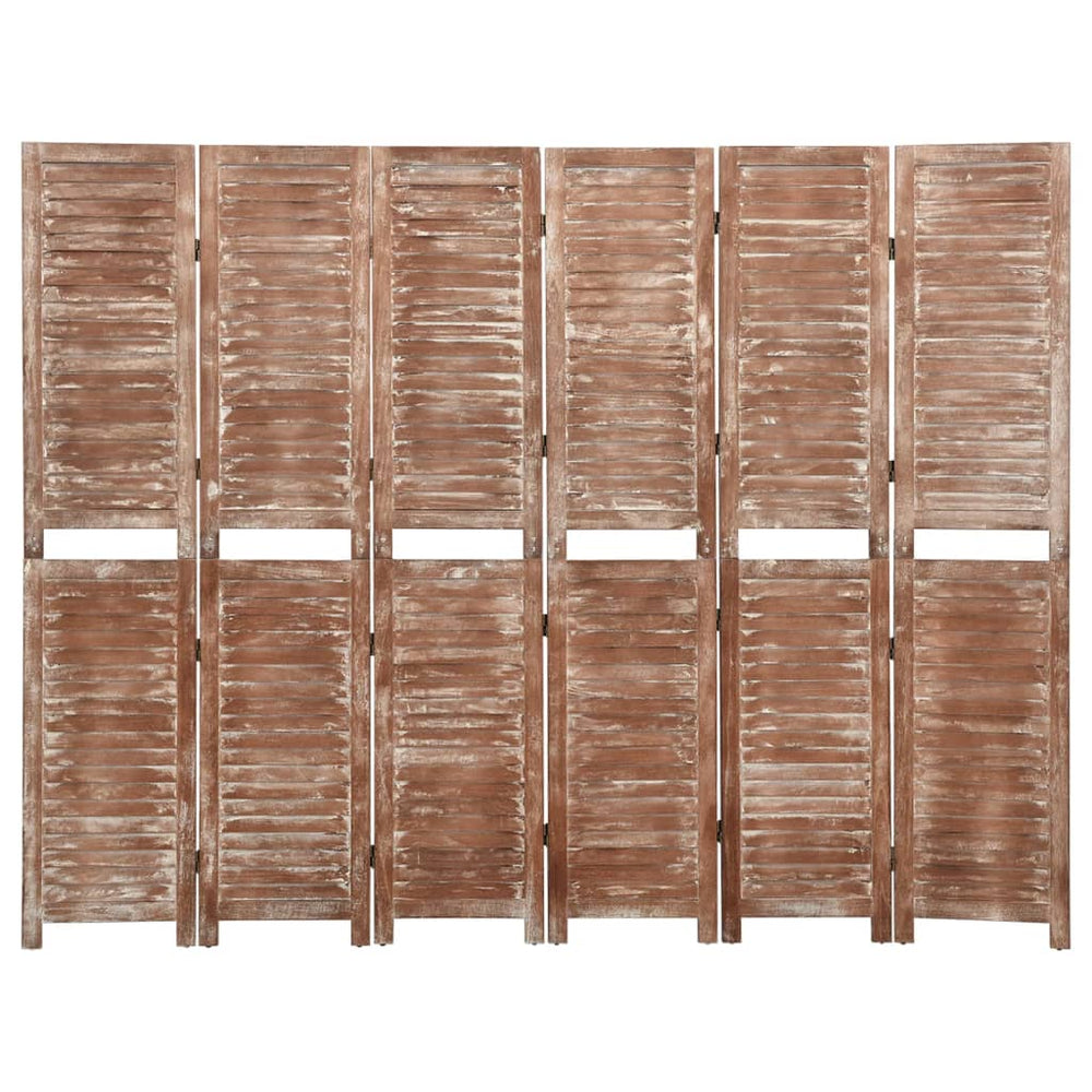 Raumteiler Braun 210x165 cm Massivholz