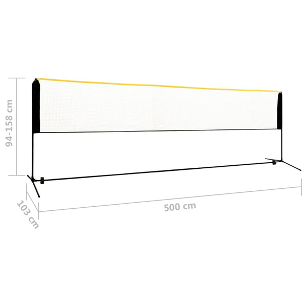 Verstellbares Badmintonnetz 500cm