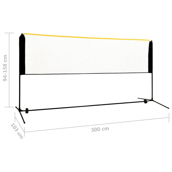 Verstellbares Badmintonnetz 300cm