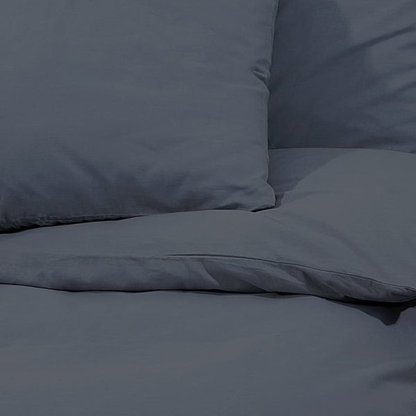 vidaXL Parure de lit microfibre légère anthracite 200x200 cm