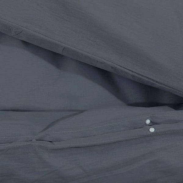 vidaXL Parure de lit microfibre légère anthracite 200x200 cm