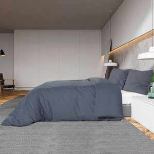 Bettwäsche-Set Anthrazit 200x200 cm Leichte Mikrofaser