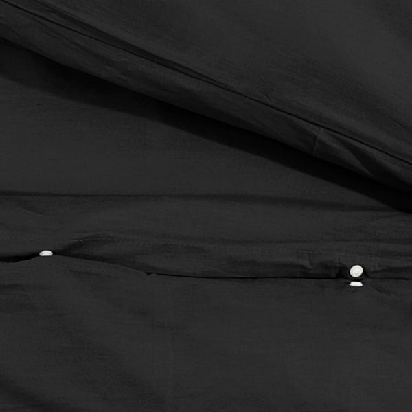 Bettwäsche-Set Schwarz 200x200 cm Leichte Mikrofaser