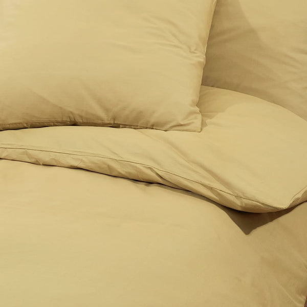 Bettwäsche-Set Taupe 200x200 cm Leichte Mikrofaser