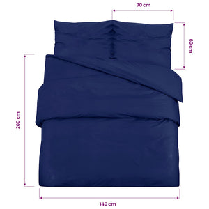 Bettwäsche-Set Marineblau 140x200 cm Leichte Mikrofaser