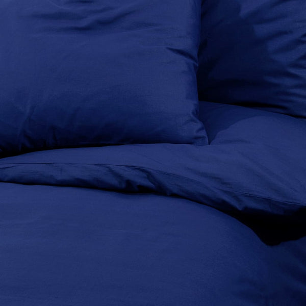 Bettwäsche-Set Marineblau 240x220 cm Leichte Mikrofaser