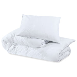 Bettwäsche-Set Weiß 260x240 cm Leichte Mikrofaser