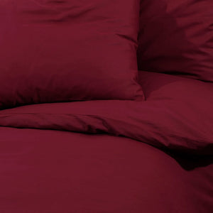 Bettwäsche-Set Bordeauxrot 240x220 cm Leichte Mikrofaser