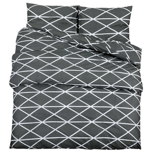 vidaXL Bedding Set Grey 135x200 cm Cotton