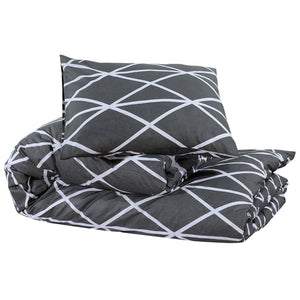 vidaXL Bedding Set Grey 135x200 cm Cotton