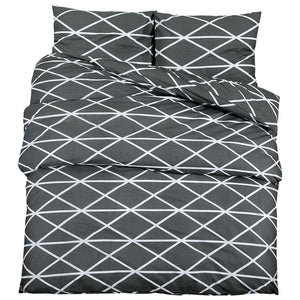 Bettwäsche-Set Grau 200x220 cm Baumwolle