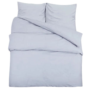 Bettwäsche-Set Grau 240x220 cm Baumwolle