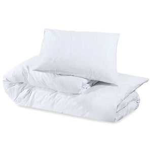 Bettwäsche-Set Weiß 155x220 cm Baumwolle