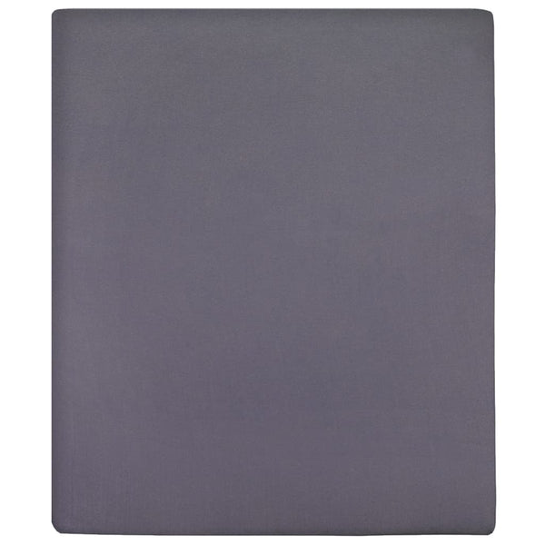 Spannbettlaken Jersey Anthrazit 180x200 cm Baumwolle