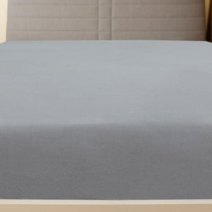 Spannbettlaken Jersey Grau 140x200 cm Baumwolle