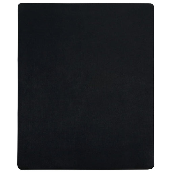 Spannbettlaken Jersey Schwarz 90x200 cm Baumwolle