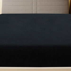 vidaXL Drap-housse 2 pcs Jersey Noir 90x200 cm Coton