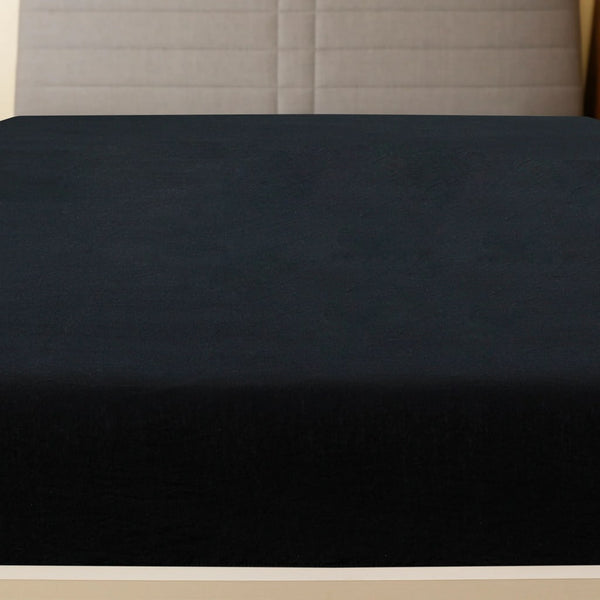 vidaXL Drap-housse 2 pcs Jersey Noir 90x200 cm Coton
