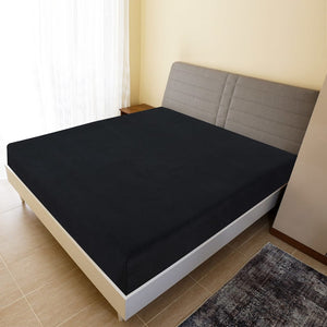 vidaXL Drap-housse 2 pcs Jersey Noir 90x200 cm Coton