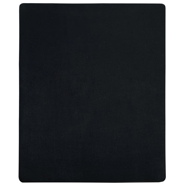 Spannbettlaken 2 Stk. Jersey Schwarz 160x200 cm Baumwolle