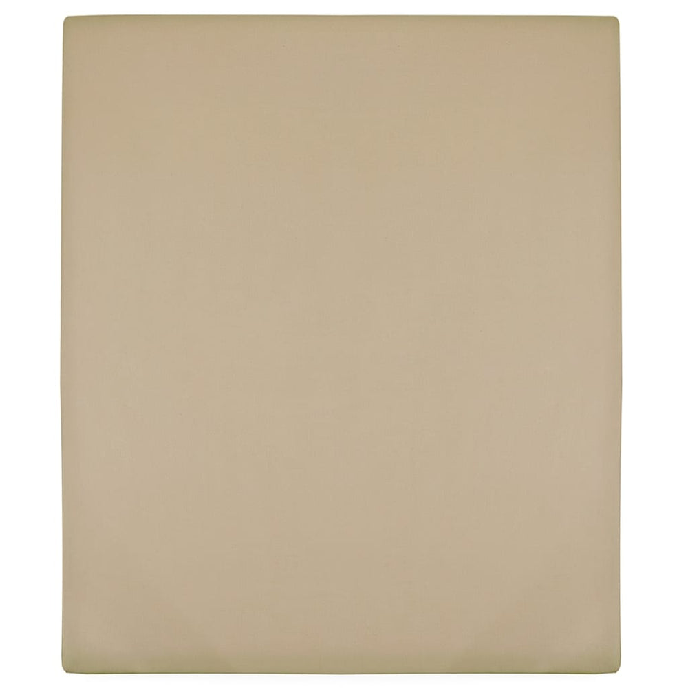 vidaXL Drap-housse en jersey Taupe 180x200 cm Coton