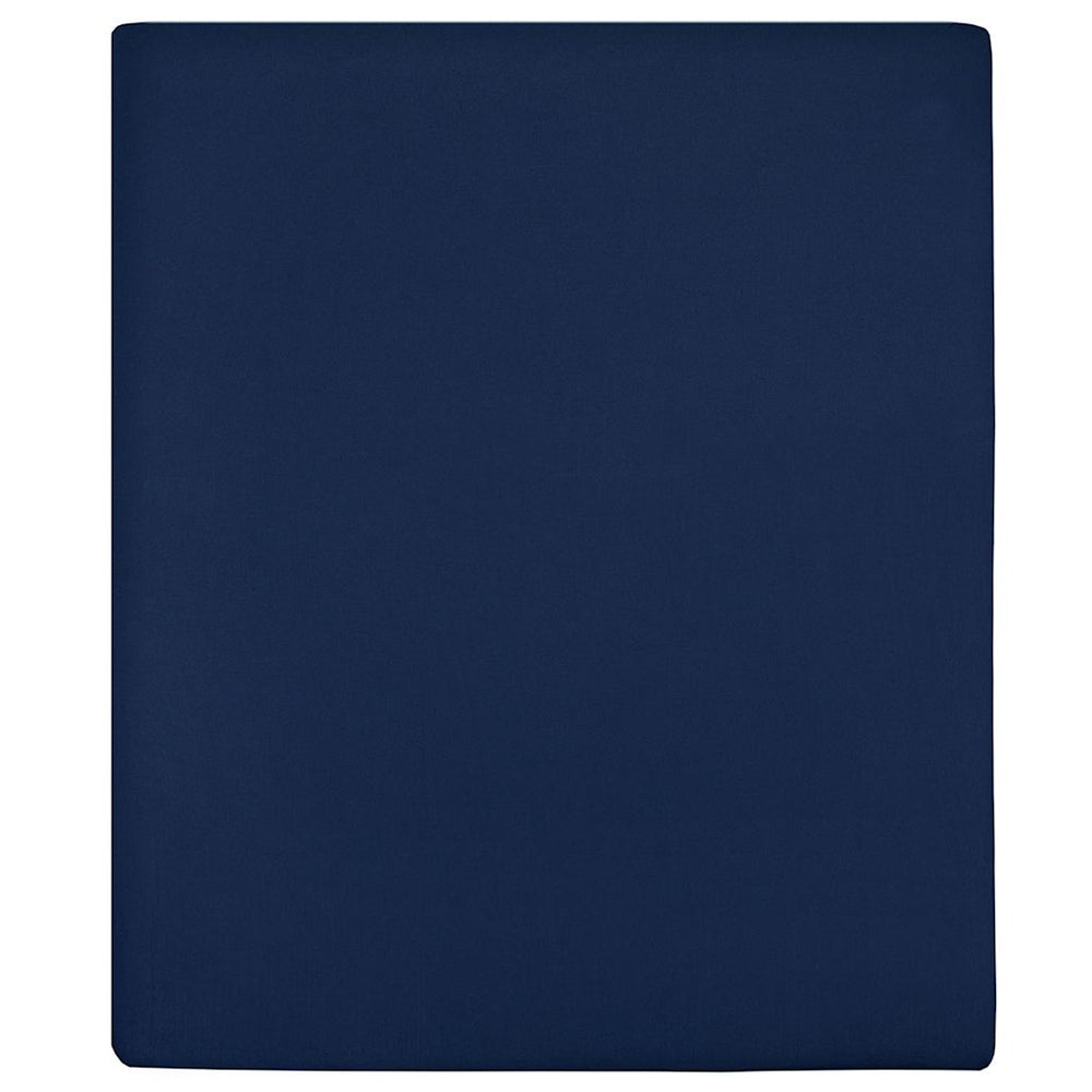 vidaXL Drap-housse 2 pcs Jersey Bleu marine 100x200 cm Coton