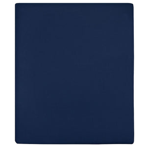 Spannbettlaken 2 Stk. Jersey Marineblau 100x200 cm Baumwolle
