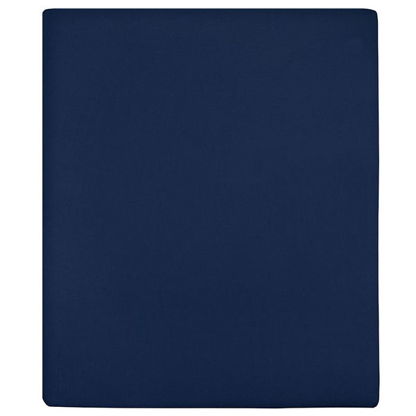 Spannbettlaken 2 Stk. Jersey Marineblau 100x200 cm Baumwolle