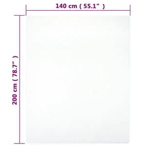 Spannbettlaken Jersey Weiß 140x200 cm Baumwolle
